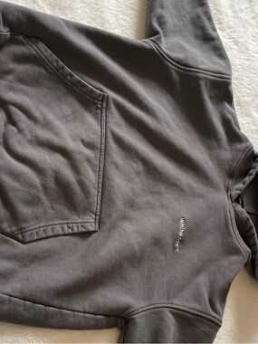 women’s charcoal white fox hoodie